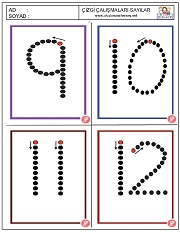 okul öncesi 1 sayısı çizgi çalışması